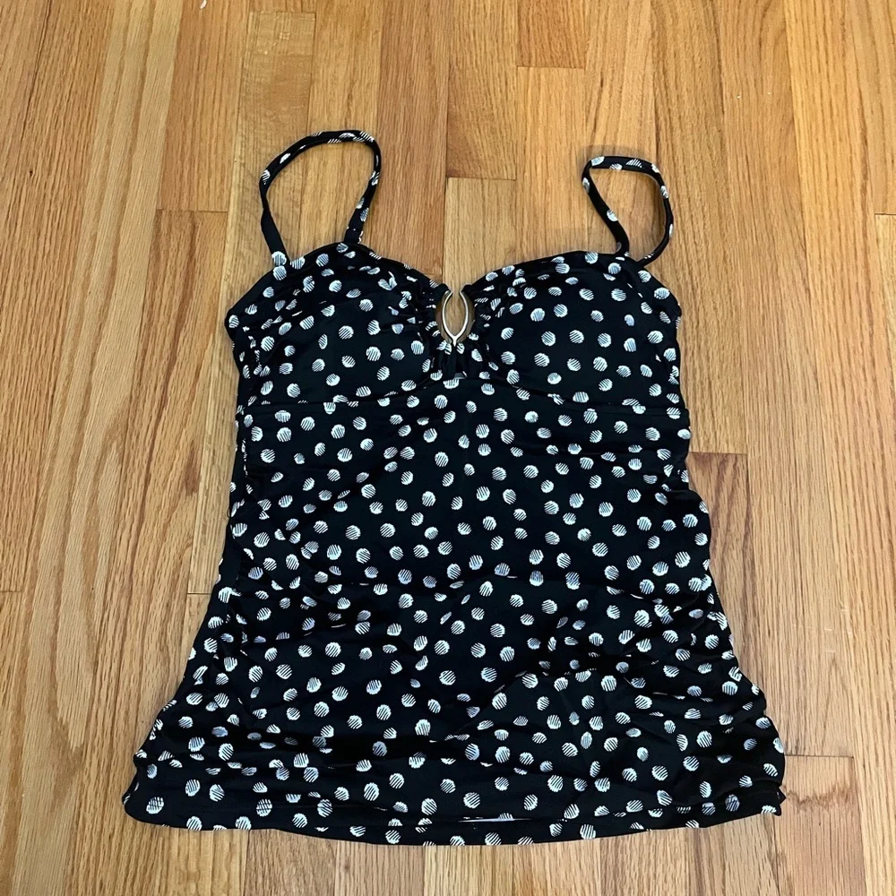 NWT Swim Solutions Keyhole Hardware Tankini Top - Picture 2 of 4